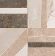 Плитка Fap Roma Stone Calacatta Beige E Brown Deco Mosaico